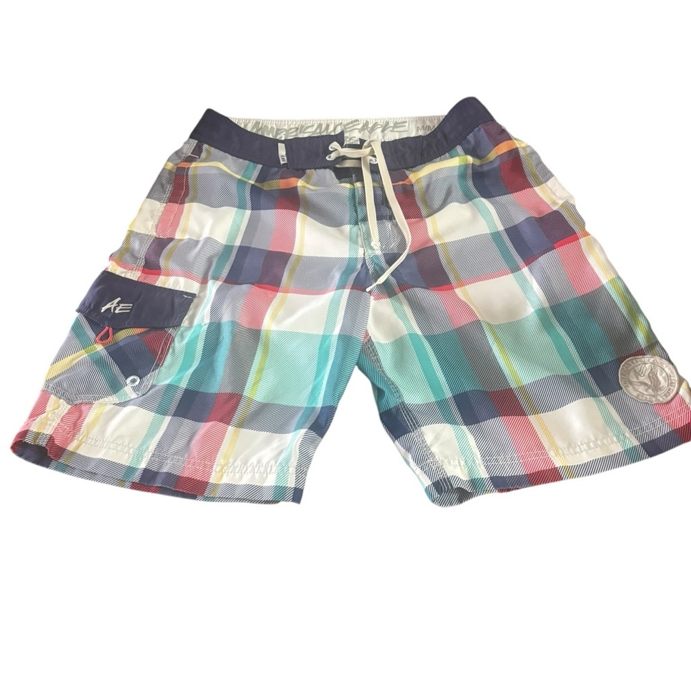 LOT OF 3 AMERICAN EAGLE & BURNSIDE SWIM TRUNKS SHORTS BEACH POOL SURF SIZE 32 - Picture 10 of 16